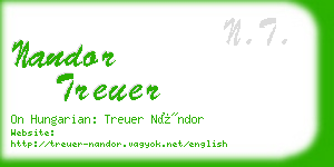 nandor treuer business card